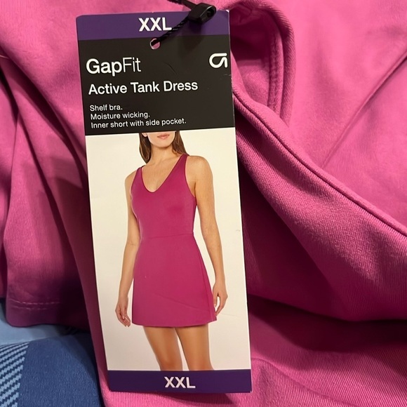 NWT Gap Fit Active Tank Dress w/ Built in Shorts & Bra - Sz XXL - Picture 4 of 8